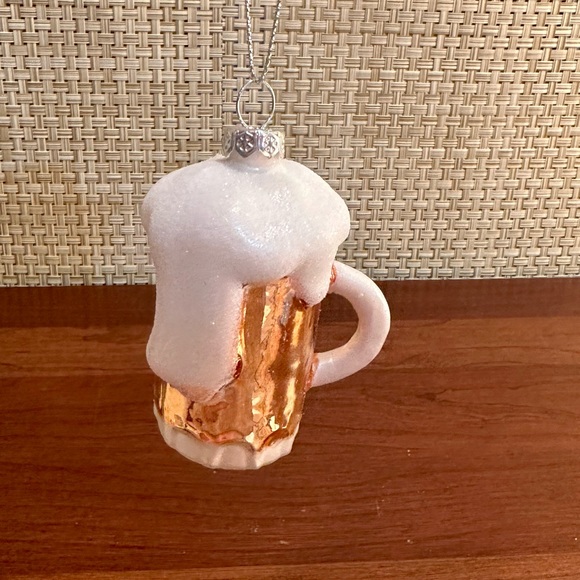 🎄🌟HP🌟Set of 3 Christmas Blown Glass Craft Beer Ornaments Painted Glitter - Picture 5 of 8